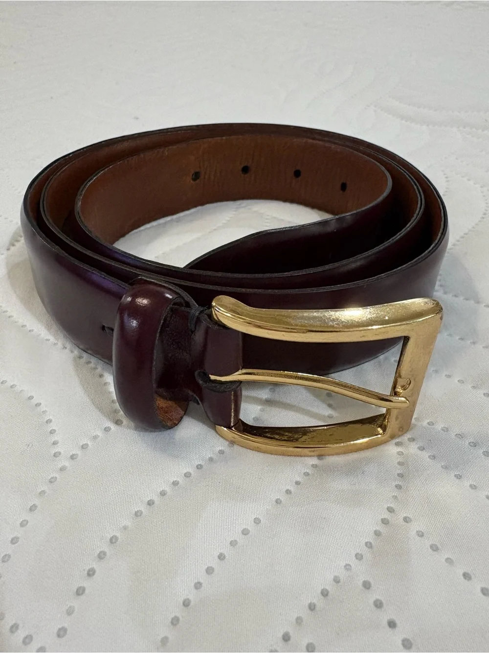 Vintage Cole Haan A1931 Leather Belt | Men’s 40 | Made in USA | Burgundy/Oxblood